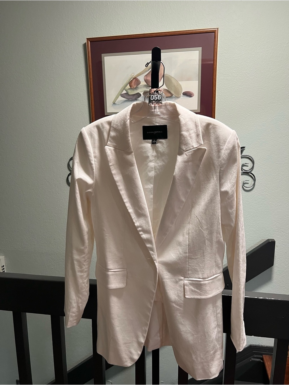 NWOT Banana Republic White Linen Blazer Size 6 #056